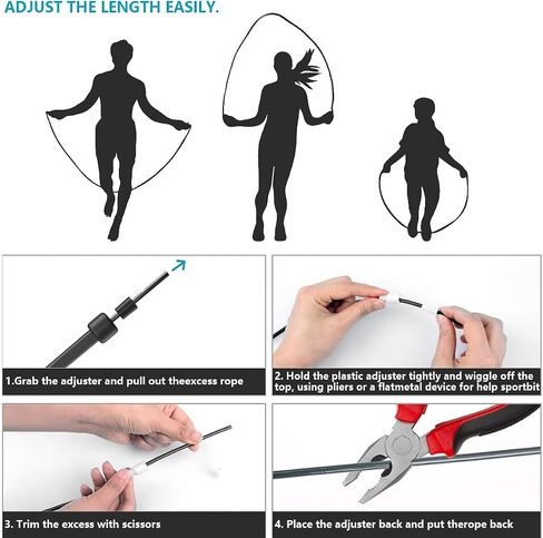 Jump Rope, Jumprope for Fitness Premium Quality Tangle-Free, Adjustable 10 ft, Lightweight Jump Rope for Women, Men and Kids. Skipping Rope for Workout Fitness, Lightweight PVC Skipping Rope in Saudi Arabia