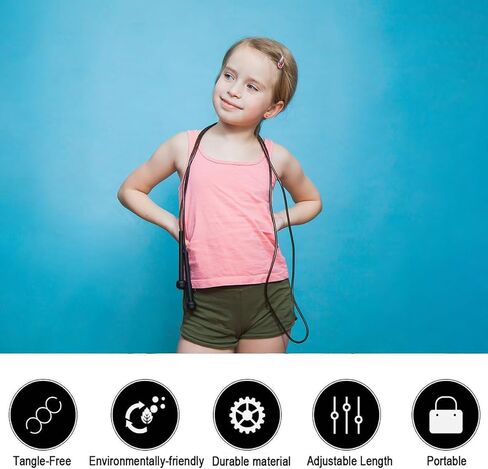 Jump Rope, Jumprope for Fitness Premium Quality Tangle-Free, Adjustable 10 ft, Lightweight Jump Rope for Women, Men and Kids. Skipping Rope for Workout Fitness, Lightweight PVC Skipping Rope in Saudi Arabia