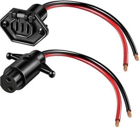 Aogled Trolling Motor Plug,12V 10 Gauge 2 Wire Trolling Motor Plug and Receptacle Compatible with Marine Boat Kayak, Waterproof Male Female Trolling Motor Wire Kit Connector Quick Connect Socket in Saudi Arabia