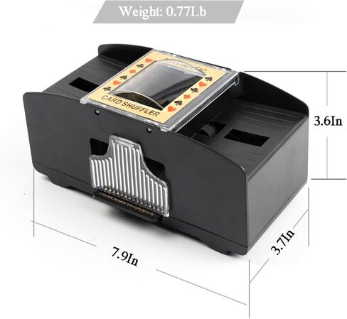 ماكينة خلط البطاقات الأوتوماتيكية، ماكينة خلط البطاقات التي تعمل بالبطارية من 1 إلى 2 سطح، ماكينة خلط بطاقات البوكر التي تعمل بالبطارية، مناسبة لألعاب الحفلات العائلية in Kuwait