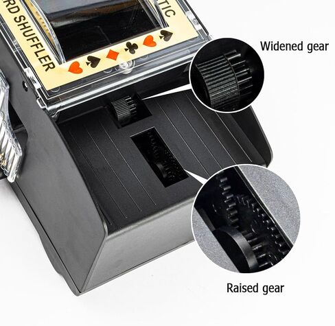 ماكينة خلط البطاقات الأوتوماتيكية، ماكينة خلط البطاقات التي تعمل بالبطارية من 1 إلى 2 سطح، ماكينة خلط بطاقات البوكر التي تعمل بالبطارية، مناسبة لألعاب الحفلات العائلية in Kuwait