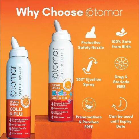 otomar Family FLU Nasal Sprays: 1x4.2oz Cold & Flu + 1x4.2oz Cold & Flu Kids in Saudi Arabia