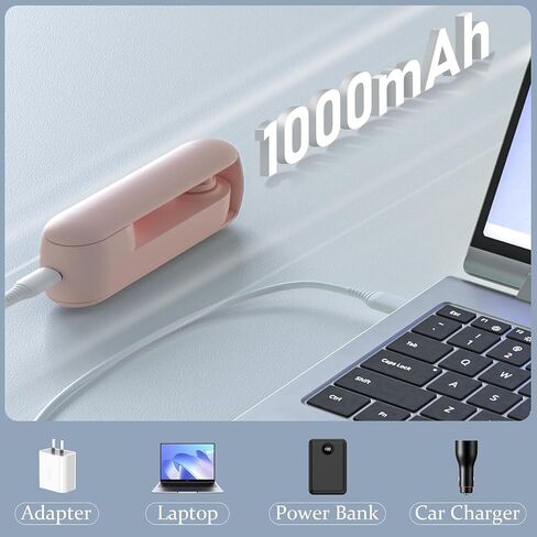 Foldable Handheld Fan Pink-3, 1 in Saudi Arabia
