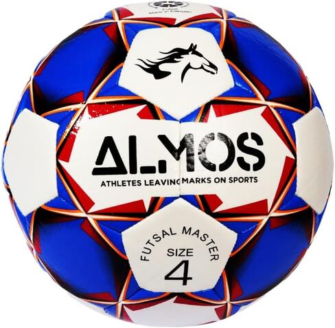 Almos Classic 32 Panel Soccer Ball Size 4│ Blue and Red|Official Match Weight and Size│Performance Match and Training Soccer Ball│Professional in Saudi Arabia