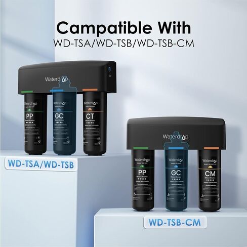 Waterdrop WD-10GC Under Sink Water Filter, Replacement for Waterdrop TSA & TSB & TSB CM 3-Stage Under Sink Water Filter System in Saudi Arabia