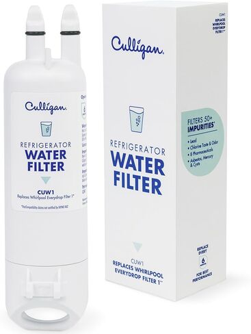 فلتر مياه الثلاجة Culligan CUW1، بديل لفلتر مياه Whirlpool 1 (EDR1RXD1)، استبدله كل 6 أشهر، عبوة من قطعة واحدة in Saudi Arabia