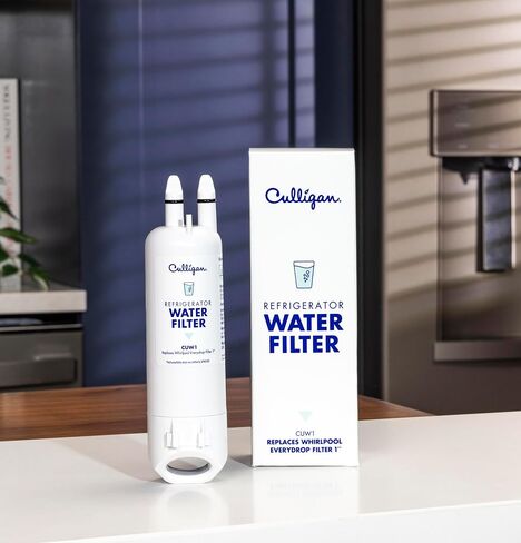 فلتر مياه الثلاجة Culligan CUW1، بديل لفلتر مياه Whirlpool 1 (EDR1RXD1)، استبدله كل 6 أشهر، عبوة من قطعة واحدة in Saudi Arabia