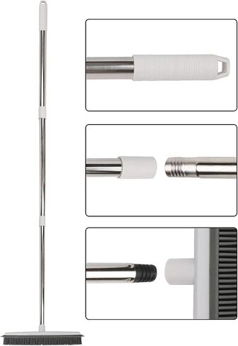 فرشاة أرضية مطاطية لشعر الحيوانات الأليفة لإزالة شعر الكلاب والسجاد مع مكنسة سيليكون ممسحة مدمجة مناسبة لجميع الأسطح in Saudi Arabia