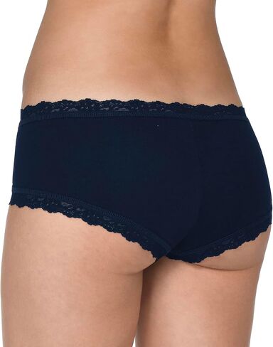 hanky panky Women's Rolled Organic Cotton Boyshort with Lace in Saudi Arabia