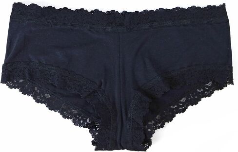 hanky panky Women's Rolled Organic Cotton Boyshort with Lace in Saudi Arabia