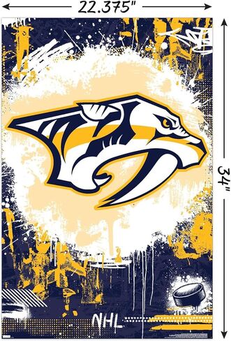 Trends International NHL Nashville Predators - ملصق حائط بشعار الحد الأقصى 23 in Saudi Arabia