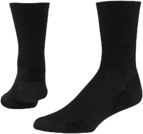 Maggie's Organic Dark Urban Hiker Crew Wool Socks - Moisture Wicking - for Light Workout, Running and Walking in Saudi Arabia