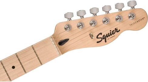 جيتار كهربائي Squire Sonic Telecaster، أسود، حزمة لوحة أصابع خشب القيقب مع حزام جيتار يحمل شعار Fender باللون الأسود و12 قطعة من قطع السيليلويد من Fender in Saudi Arabia