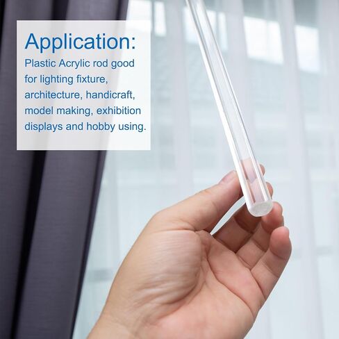DMiotech 3 Pack 12mmx12mmx250mm Acrylic Hexagon Rod Solid Plastic PMMA Bar Stick for DIY Crafts Clear in Saudi Arabia