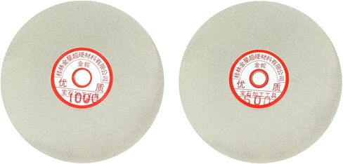 uxcell 6-inch Grit 600 & 1000 Diamond Coated Flat Lap Wheel Grinding Sanding Polishing Disc Set,2pcs in Saudi Arabia