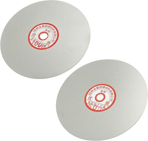 uxcell 6-inch Grit 600 & 1000 Diamond Coated Flat Lap Wheel Grinding Sanding Polishing Disc Set,2pcs in Saudi Arabia