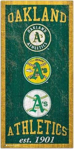 Fan Creations MLB Oakland Athletics Unisex Oakland Athletics Heritage Sign, Team Color, 6 x 12 in Saudi Arabia