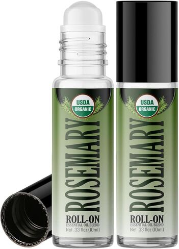 Healing Solutions - (2 Pack) Rosemary Essential Oil Organic Roll On Set - USDA Roller for Women - Organic Rosemary Roll On - Pure Rosemary Essential Oil Roll On - Rosemary Oil Roller in Kuwait
