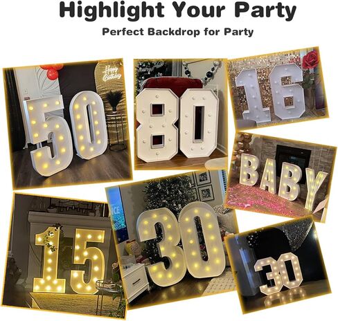3FT Marquee Light Up Numbers, Mosaic Numbers for Balloons for 1st 16st 18st 21st Birthday Party Decorations,Anniversary Party Decor, Large Cardboard Balloon Frame Number 1, Pre-Cut Foam Board Kit in Saudi Arabia