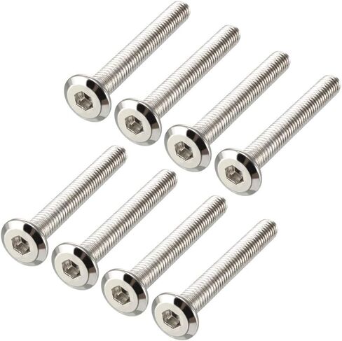مسامير أثاث Uxcell M6x45mm مسامير مقبس سداسية من الفولاذ الكربوني 8 قطع in Saudi Arabia