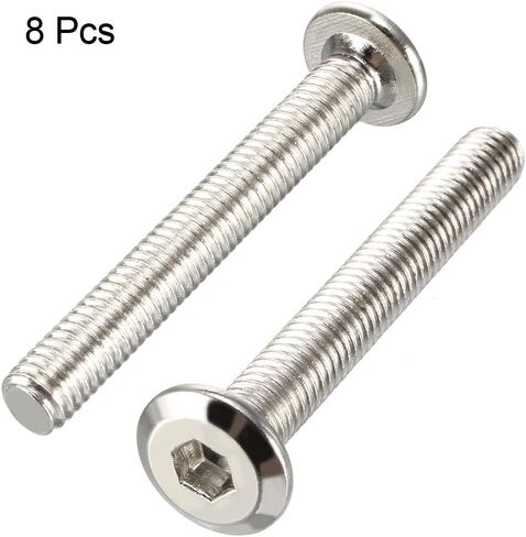 مسامير أثاث Uxcell M6x45mm مسامير مقبس سداسية من الفولاذ الكربوني 8 قطع in Saudi Arabia