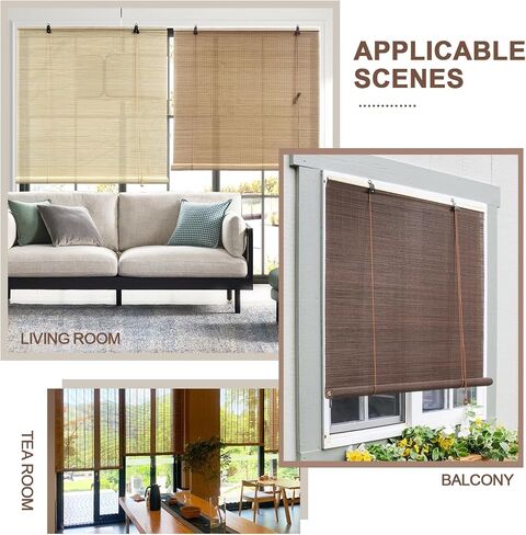 Custom Size Bamboo Blinds for Interior Windows,Bamboo Window Shades,Bamboo Blinds for Outdoor Patio,Bamboo Blinds,Bamboo Shades,Hand Weave Easy to Install for Decks, Porches, Backyards in Saudi Arabia