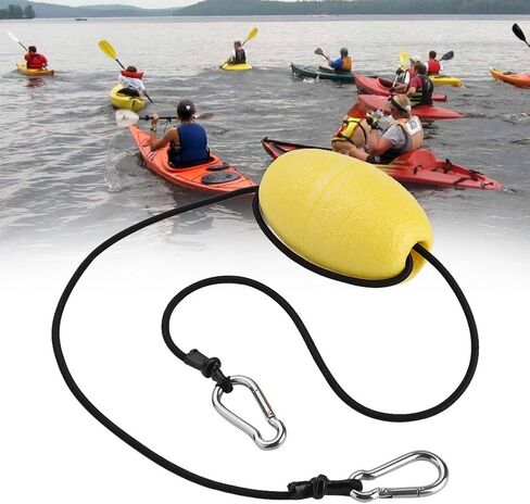 Float Rope for Kayak Tow Line, Anchor Marker Buoy, Kayak Float Drift Anchor Tow Nylon Rope Tow Line with EVA Buoy 304 Stainless Steel Clips Accessory in Saudi Arabia
