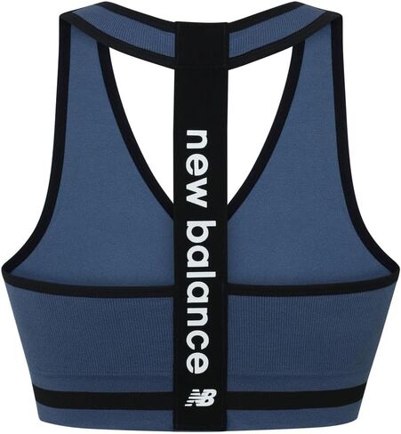 New Balance Seamless Wirefree V-Neck, T-back Racer Sports Bra with Allover Texture in Saudi Arabia