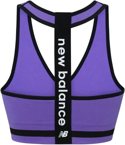 New Balance Seamless Wirefree V-Neck, T-back Racer Sports Bra with Allover Texture in Saudi Arabia