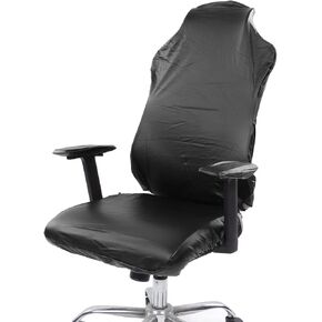 Rehomy Gaming Chair Covers with Armrest Cover Stretchable PU Computer Gaming Chair Slipcovers Chair Seat Protection Cover for Armchair Swivel Gaming Office Chair (Black)