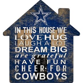 Fan Creations NFL Dallas Cowboys Unisex Dallas Cowboys House Sign, Team Color, 12 inch (N0880-DAL)