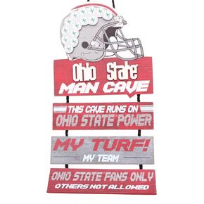 FOCO Ohio State Buckeyes NCAA 2018 Helmet Mancave Sign