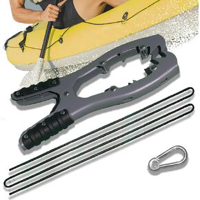 Canoe Anchor Grip - Kayak Brush Gripper, New Improved Kayak Anchor Clamp - Secure Your Kayak, Canoe or Boat Easily - Strong Rope and Sturdy 2.36-inch Snap Hook