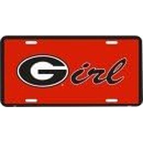 Georgia Girl License Plate (Georgia Bulldogs Logo)