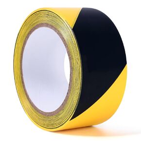 Black & Yellow Safety Warning Stripe Tape, 3 Inch x 108 FT, Warning Tape, Black & Yellow Caution Tape Floor Marking Tape, Black Yellow Tape