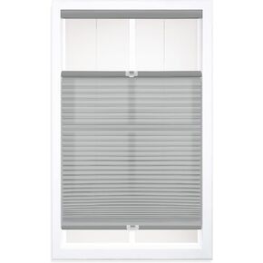 DEZ FURNISHINGS Cordless 1.5" Light Filtering Top Down Bottom Up Cellular Shade, 33.5" W x 36" H, Anchor Gray
