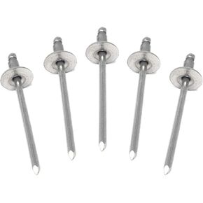 Metal Magery 100 Large Flange Stainless Steel Open End Pop Rivets 3/16" x 3/8" (0.251-0.375 Inch Grip) QTY: 100