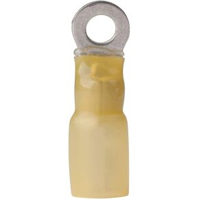 ANCOR MARINE GRADE 312299 Electrical Nylon Insulated Adhesive Lined Heat Shrink Ring Terminals (12 to 10-Gauge, Size 8 Screw, 100-Pack)