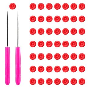 50pcs Caulk Cap for Sealing Caulking Tubes, Caulk Cap Covers Caulk Cap with 2pcs Piercing Needles Caulking Tube Caps for Sealing & Protecting Caulk Tube