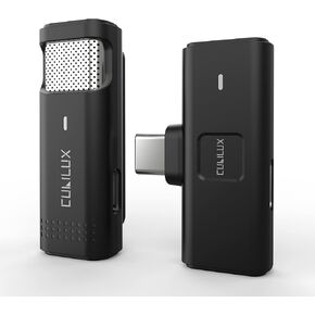 Cubilux Wireless USB C Lavalier Microphone Compatible with iPhone 15+/15 Pro Max, iPad Pro/Air 5 4, MacBook, Samsung S24/S23/S22/S21/S20, Tab S9/S8/S7, Pixel 8/7/6 Pro, Type C Mini Lapel MIC