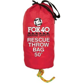 Fox 40 Rescue Throw Bag, 50 Feet of Rope, Red