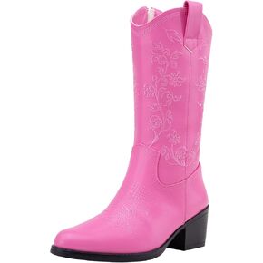 Vepose Women's 9803 Embroided Cowboy Boots Point Toe Cowgirl Boots for Women