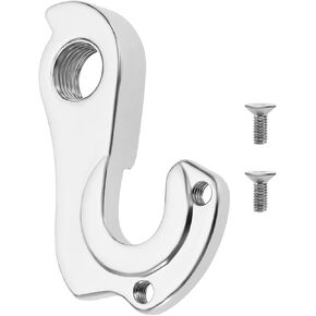 Bike Derailleur Hanger Compatible with WG001-SL Derailleur Hook Bicycle Tail Hook 8 Speed Rear Gear Mech Bicycle Tail Hook Aluminum Alloy with 2 Screws Silver, 9mm, Sliver