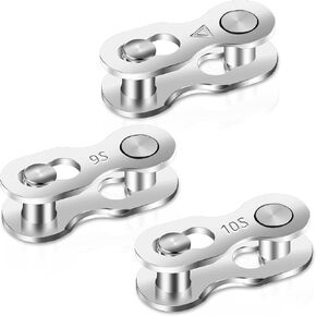 3 Pair Bike Chain Link Bicycle Missing Link for 8-9-10 Speed Chain Bike Chain Master Link Reusable Steel Bike Chain Link Professional Chain Link Connector Silver in Saudi Arabia
