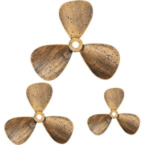 Gisafai 3 Pcs Metal Nautical Ship Propeller Nautical Wall Vintage Decor for Home Ship Boat Airplane Rustic Propeller Wall Art Interior