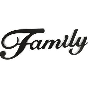 Family Black Metal Wall Word