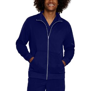 Urbane Performance Tailored Fit Strtch 2-Pkt Zip-Front Scrub Jacket for Men 9972 True Navy