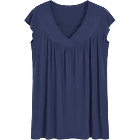 Latuza Women's Cap Sleeve Pajama Top Loose Viscose Pj Top