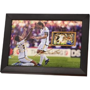 veratwo Signed Jude Bellingham Soccer Poster Framed Photo Gift 8x6 Inches,with 1x 35mm Film Display,Cool Memorabilia Gifts for Real Madrid Fans