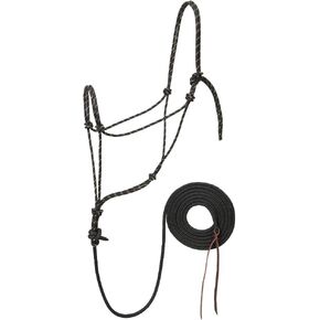 Silvertip Trailblazer Halter with 12-Feet Lead, Black with Tan Flecks, Average